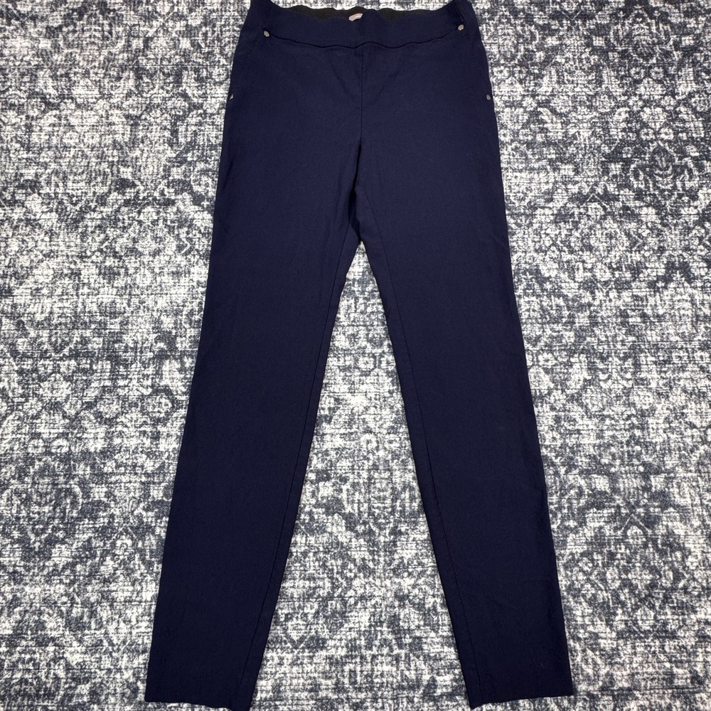 Maurices Navy Blue Slim Leg Dress‎ Pants with Silver Stud Accents Women Size S